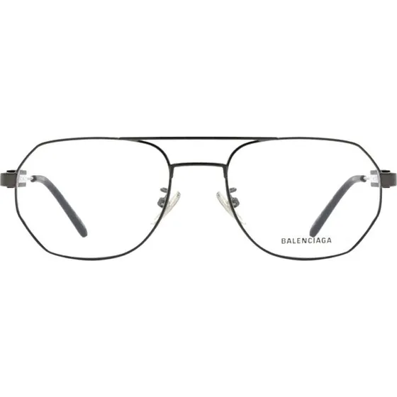 Balenciaga BB0117O Lunettes de Vue Pilote Unisexe Ruthénium