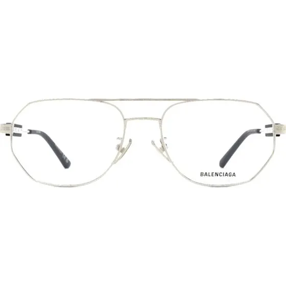 Balenciaga BB0117O Lunettes de Vue Pilote Argentées Unisexe