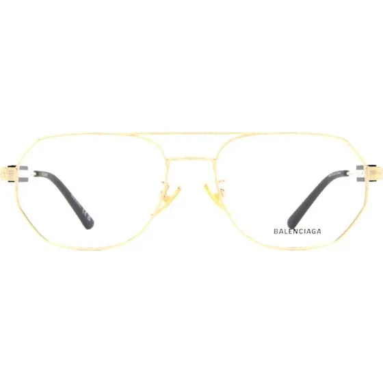 Balenciaga BB0117O Lunettes de Vue Pilote Dorées Unisexe