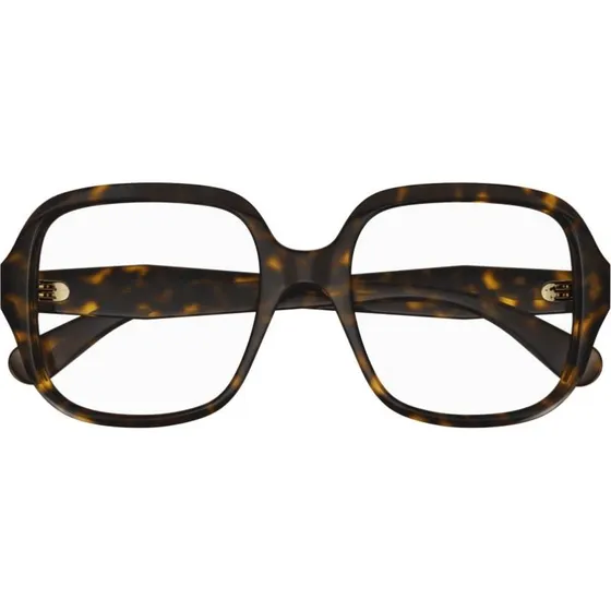 Gucci GG0799O Lunettes de Vue Femme Havane Surdimensionnées