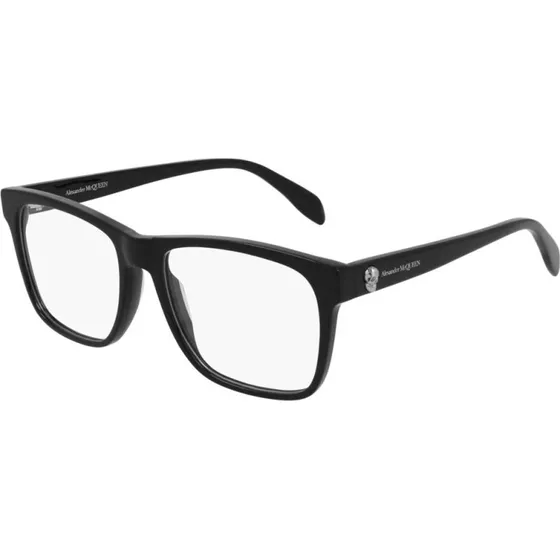 Alexander McQueen AM0282O Lunettes de Vue Homme Géométriques Noires