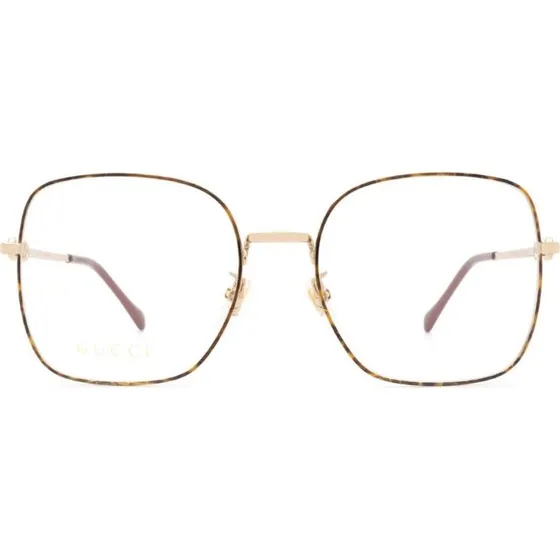 Gucci GG0883OA Lunettes de Vue Géométriques Havane pour Femme