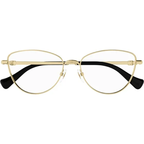 Gucci GG1595O Lunettes de Vue Femme Œil de Chat en Métal Noir
