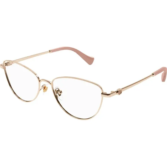 Gucci GG1595O Montures Optiques Cat Eye en Métal Or