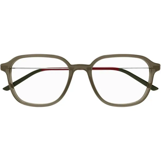 Gucci GG1576O Lunettes de Vue Homme Carrées Marron/Vert