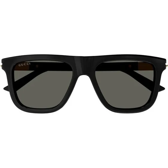 Gucci GG1502S Lunettes de Soleil Homme Carrées Noires et Grises