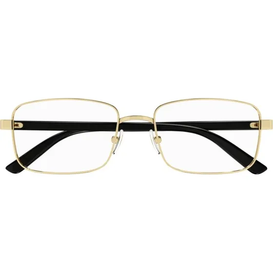 Gucci GG1586O Lunettes de Vue Carrées Homme Noir et Or