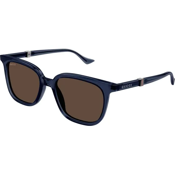 Gucci Homme Lunettes de Soleil GG1493S Bleu et Marron Carrées