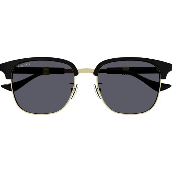 Gucci GG1499SK Lunettes de Soleil Homme Dorées Carrées Grises