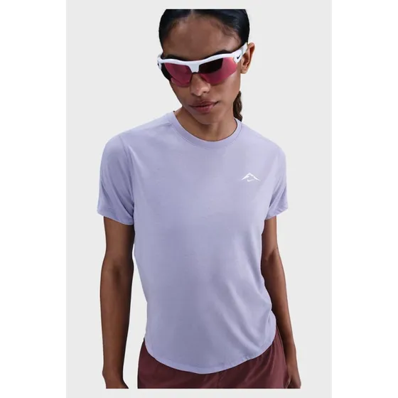 Nike Trail Dri-FIT Haut Manches Courtes Femme Lilac Ice/Noir/Blanc