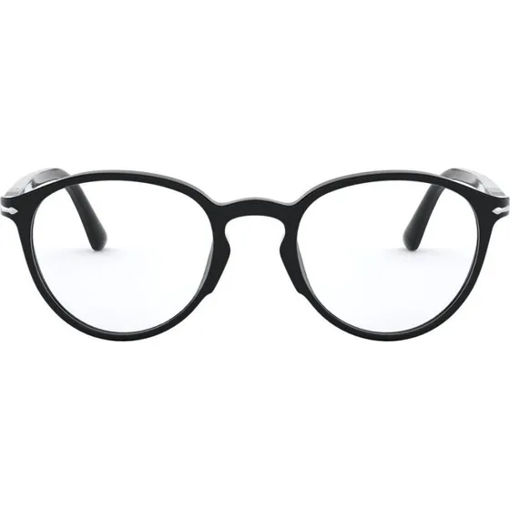 Persol Galleria PO 3218V Lunettes de Vue Rondes Noires Unisexe