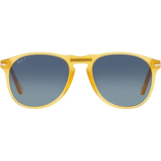 Persol PO 9649S Lunettes de Soleil Pilote Jaune et Bleu Polarisées