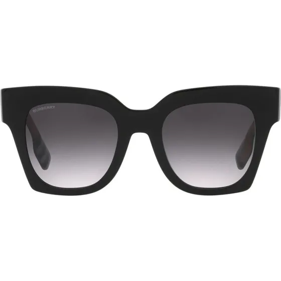 Burberry Kitty Be 4364 Lunettes de Soleil Papillon Noir et Gris