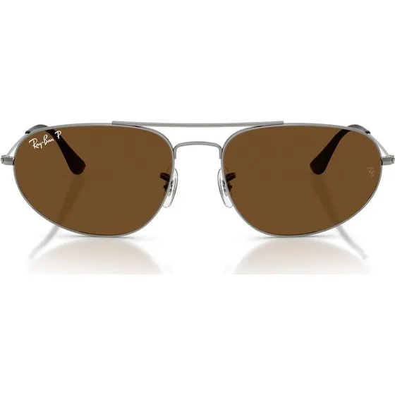 Ray-Ban RB 3945 Lunettes de Soleil Polarisées Ruthénium Marron