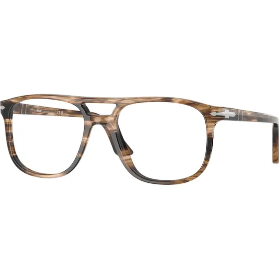 Persol Greta PO 3329V Lunettes de Vue Pilote Marron Unisexe