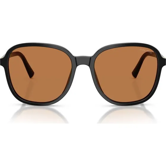 Miu Miu Lunettes de Soleil Oversize 0MU B01S - Noir et Marron