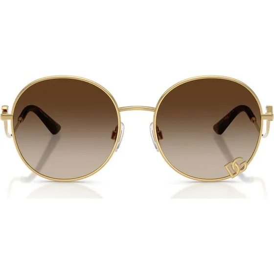 Dolce & Gabbana DG 2324 Lunettes de Soleil Femme Doré Marron 56mm
