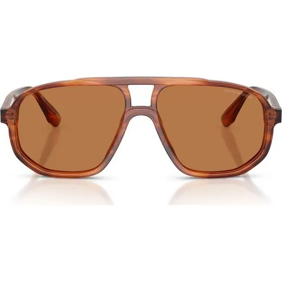 Emporio Armani EA 4263U Lunettes de Soleil Pilote Marron Homme