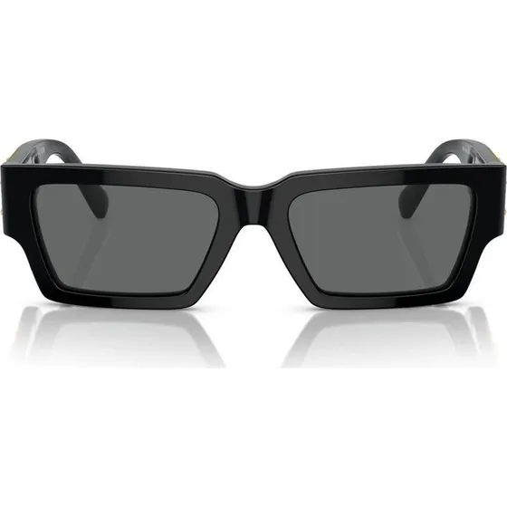 Versace VE 4459 Lunettes de Soleil Géométriques Noires et Grises