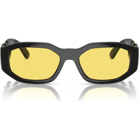 Versace The Clans VE 4361 Lunettes de Soleil Homme Noir et Jaune