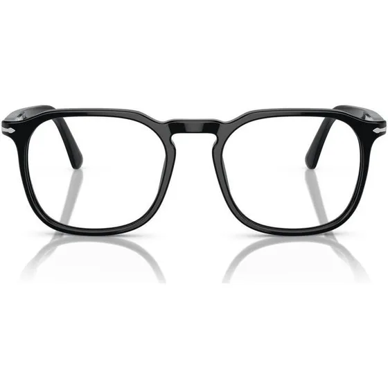 Persol PO 3337V Lunettes de Vue Géométriques Noires Unisexe