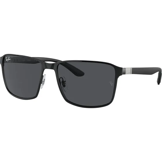 Ray-Ban RB3721 Lunettes de Soleil Carrées Unisexe Noir/Gris