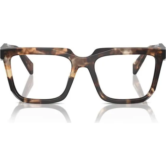 Prada PR A19V : Lunettes de Vue Carrées en Acétate Havana