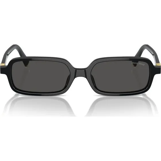 Miu Miu SMU 11ZS Lunettes de Soleil Rectangulaires Noires et Grises