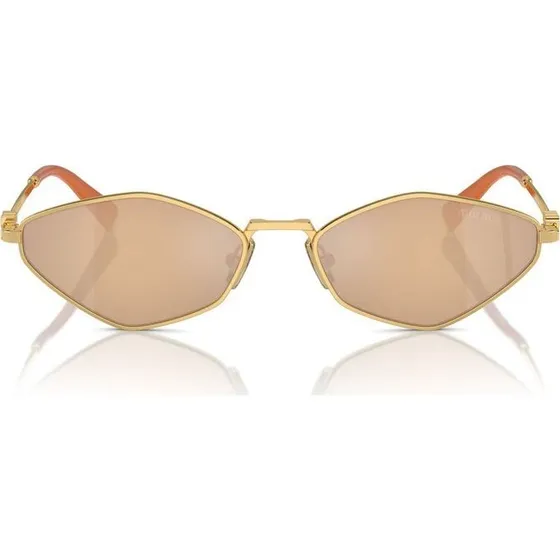 Miu Miu Lunettes de Soleil SMU 56ZS Dorées et Verres Orange