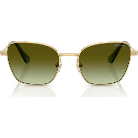 Swarovski SK7029 Lunettes de Soleil Carrées Dorées pour Femme