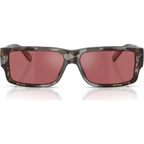 Diesel DL 2003 Lunettes de Soleil Homme Havane Rectangulaire Rouge