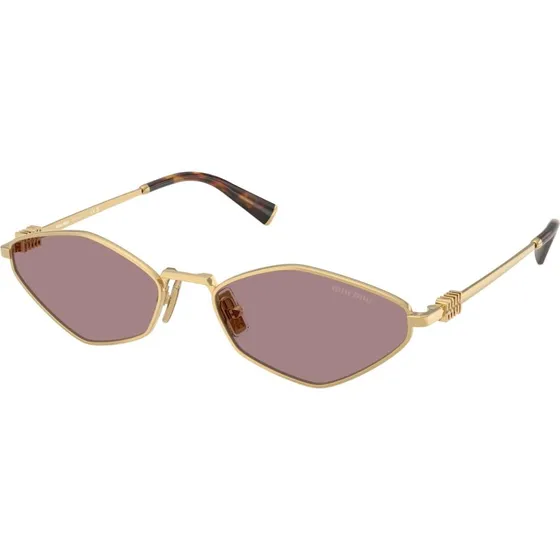 Miu Miu MU 56ZS 5AK20I Lunettes de Soleil Géométriques Dorées