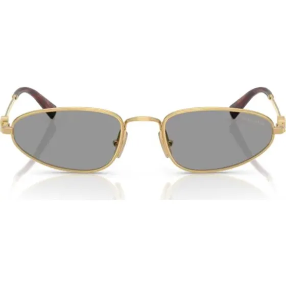 Miu Miu Lunettes de Soleil MU A52S - Doré, Ovale, Verres Gris