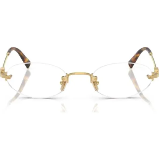 Miu Miu 0MU A54S Lunettes de Soleil Ovales Dorées