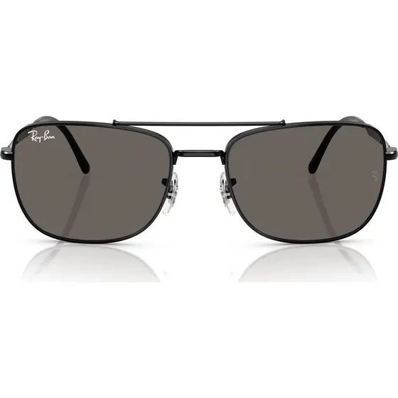 Ray-Ban RB 3755 Lunettes de Soleil Carrées Unisexe Noir/Gris