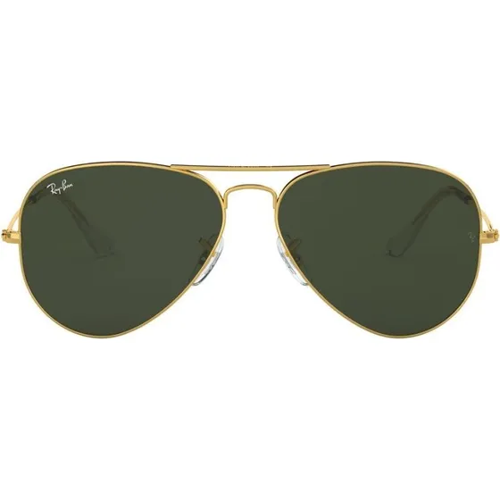 Ray-Ban Aviator RB3025 Lunettes de Soleil Pilote Or et Verres Verts