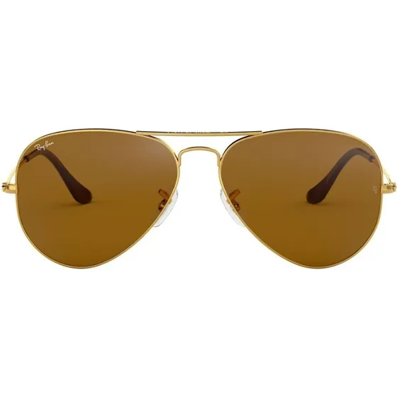 Ray-Ban Aviator RB 3025 Lunettes de Soleil Pilote Or et Marron 55mm