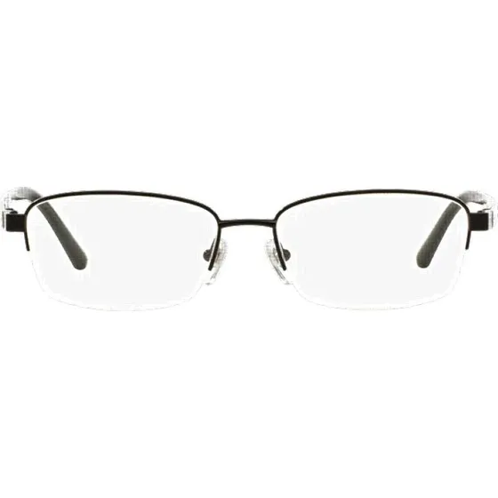 Burberry BE 1288TD Lunettes de Vue Homme Carrées en Titane Noir