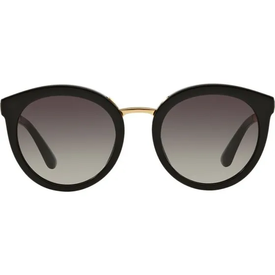 Dolce & Gabbana DG 4268 Lunettes de Soleil Rondes Noires et Grises