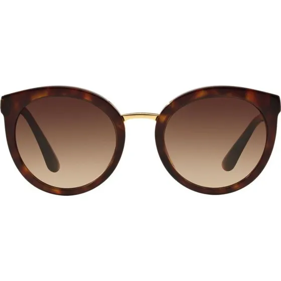 Dolce & Gabbana DG 4268 Lunettes de Soleil Rondes Écaille Marron