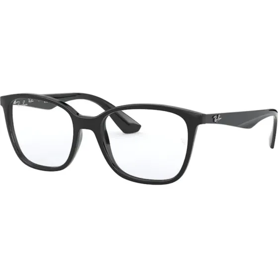 Ray-Ban RX 7066 Lunettes de Vue Géométriques Noires Unisexe