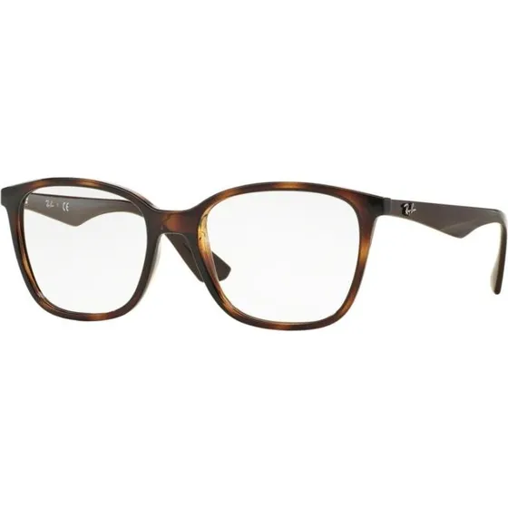 Ray-Ban RX 7066 Lunettes de Vue Géométriques Havana