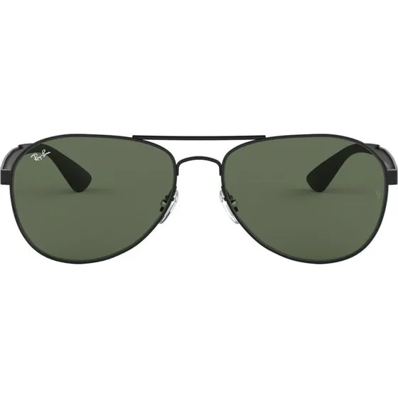 Ray-Ban RB 3549 Lunettes de Soleil Pilote Noir et Vert 58mm