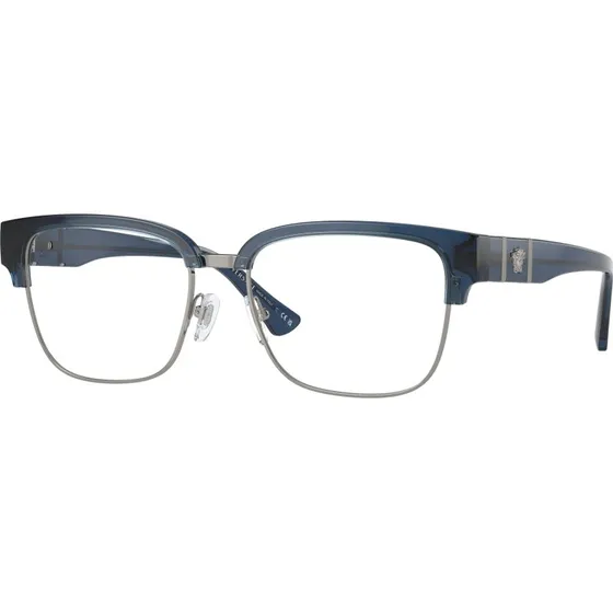 Versace Homme VE3348 5292 Montures Optiques Carrées Bleu Transparent