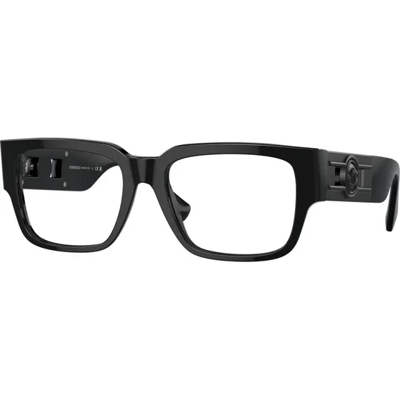 Versace Homme VE3350 5360 Lunettes Optiques Carrées en Acétate Noir
