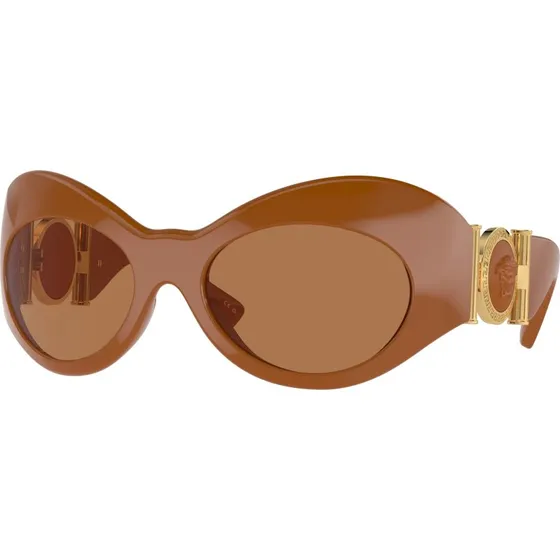 Versace VE4462 Lunettes de Soleil Géométriques Marron Cuivre