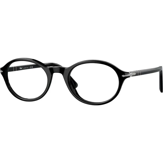 Persol PO3351V 95 - Montures Optiques Rondes en Acétate Noir