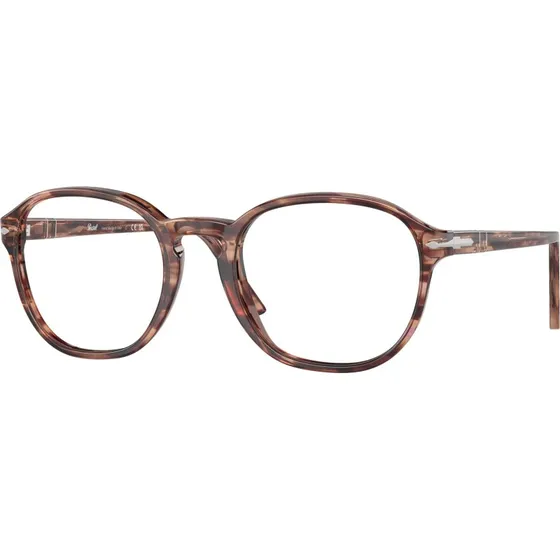 Persol PO3343V 1209 - Monture Optique Pantos en Acétate Rouge Transparent