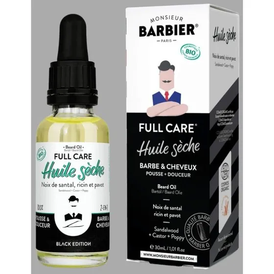 Monsieur BARBIER Full Care Black Edition Huile Sche Bio 30ml