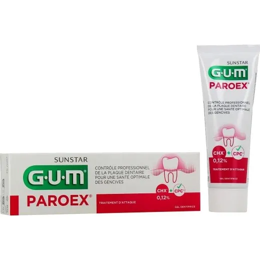GUM Paroex Gel Dentifrice Anti-Plaque 75 ml
